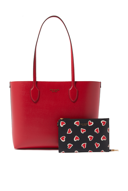 Bleecker Large Stencil Hearts Tote Bag